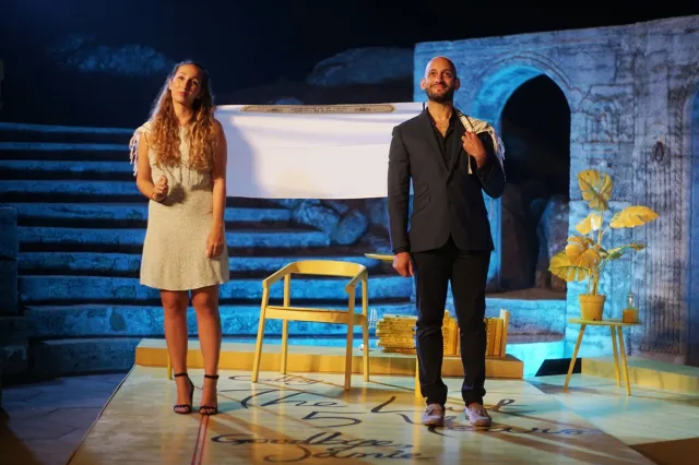 Emma Kingston and Waylon Jacobs in The Last Five Years