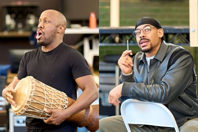 Giles Terera and Aaron Pierre in rehearsals for One Flew Over the Cuckoo's Nest
