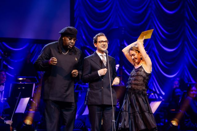 Hammed Animashaun, Annabel Marlow and George Fouracres