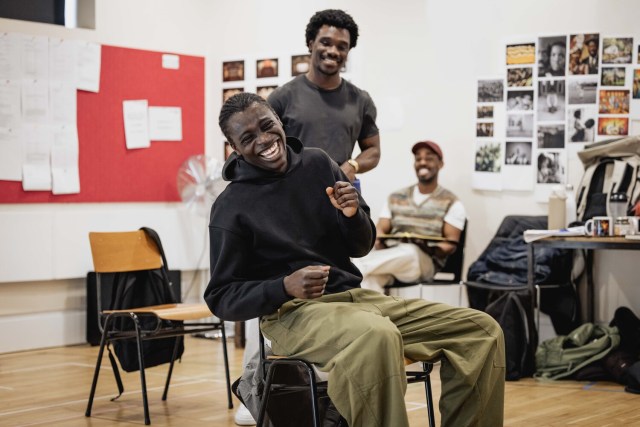 Terique Jarrett, Michael Ahomka-Lindsay, Khalid Daley and Freddie MacBruce in rehearsals for Choir Boy