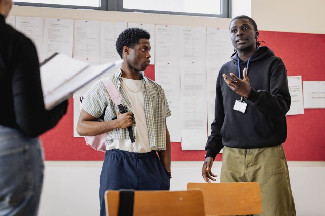Freddie MacBruce and Terique Jarrett in rehearsals for Choir Boy