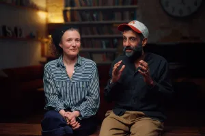 Lydnsey Marshal and Adeel Akhtar, photo from the video
