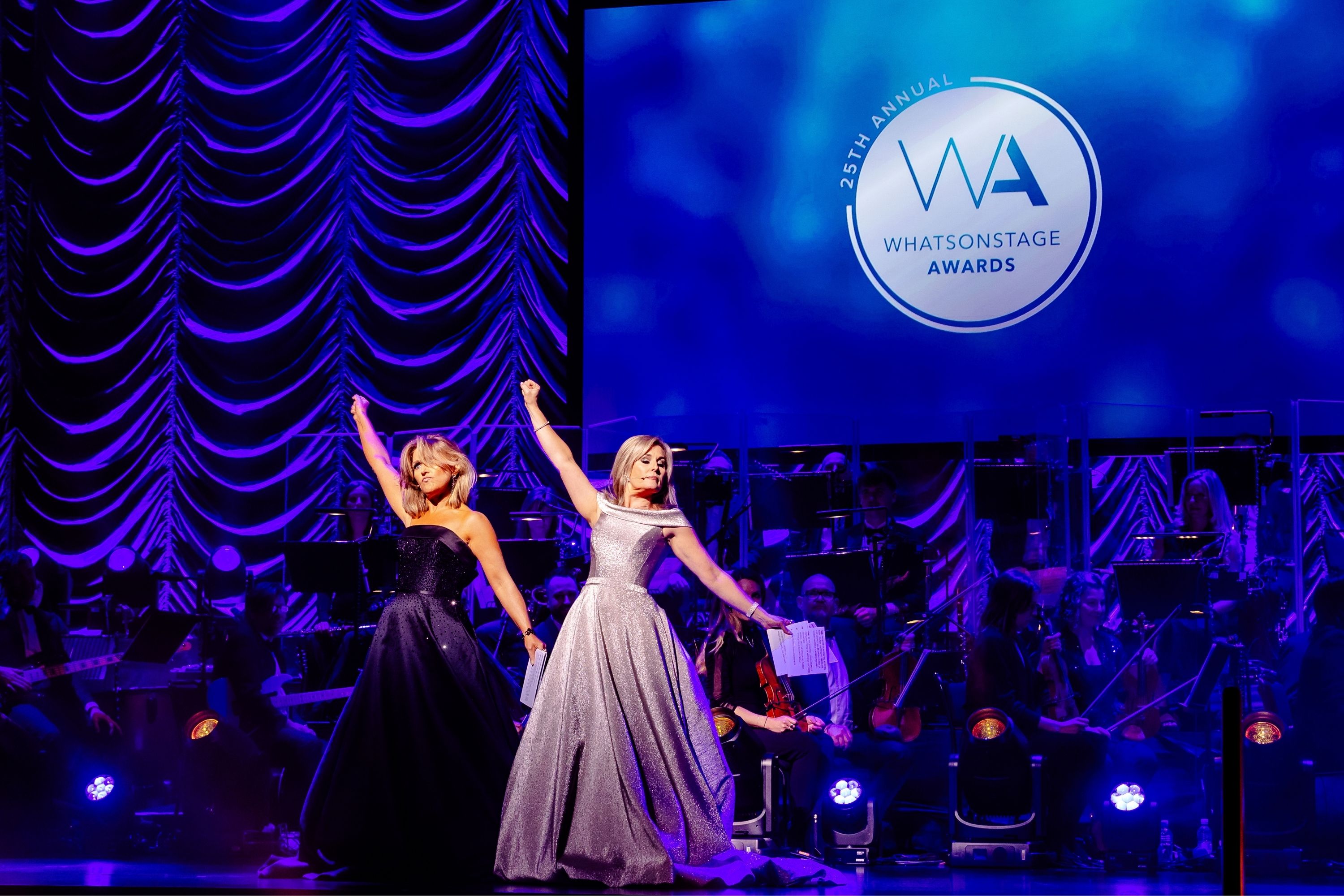 Mazz and Gina Murray at last year's WhatsOnStage Awards