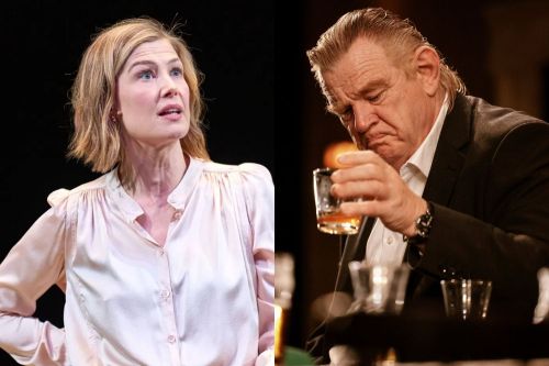 Rosamund Pike and Brendan Gleeson, photos by Manuel Harlan and Rich Gilligan