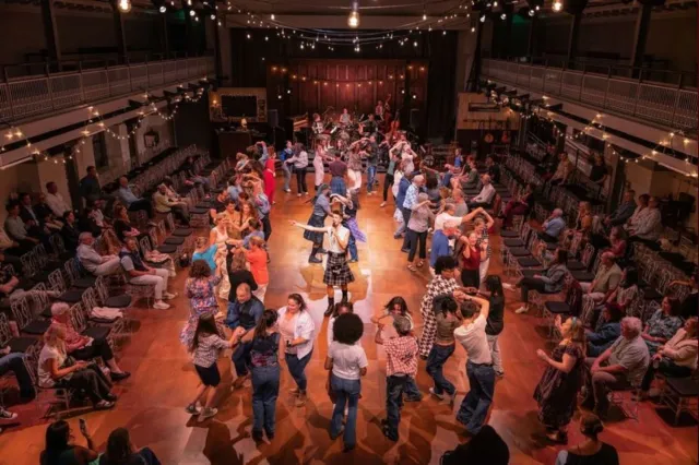 Scott Gilmour and the company of the North American premiere of Ceilidh, photo by Matt Murphy Scott Gilmour and the company of the North American premiere of Ceilidh, photo by Matt Murphy