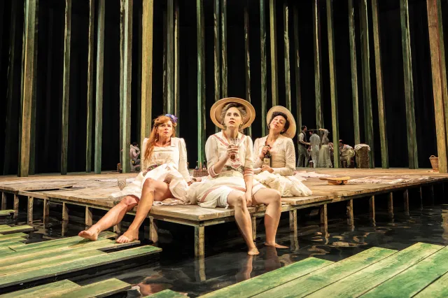 Doon Mackichan, Sophie Rundle and Adelle Leonce in Summerfolk