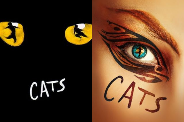 The original Cats logo and the revival logo
