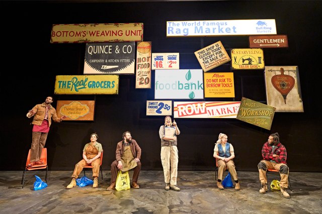 Omar Malik, Lisa Zahra, James Tanton, Hannah McPake, Lottie Beck Johnson and Keiren Hamilton-Amos in A Midsummer Night's Dream