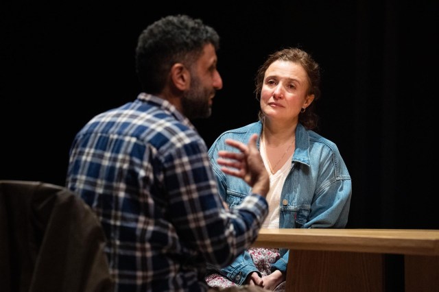 Adeel Akhtar and Lyndsey Marshal in MASS Donmar Warehouse photo by Richard Hubert Smith