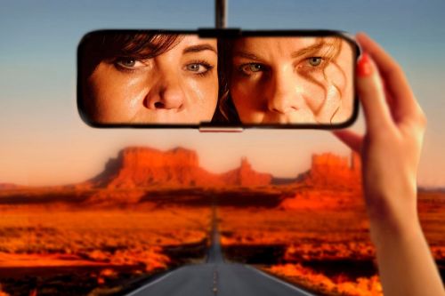 Artwork for Thelma & Louise, photos by the Young Vic