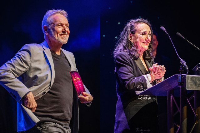 Brian Conley and Lesley Joseph at The Pantomime Awards