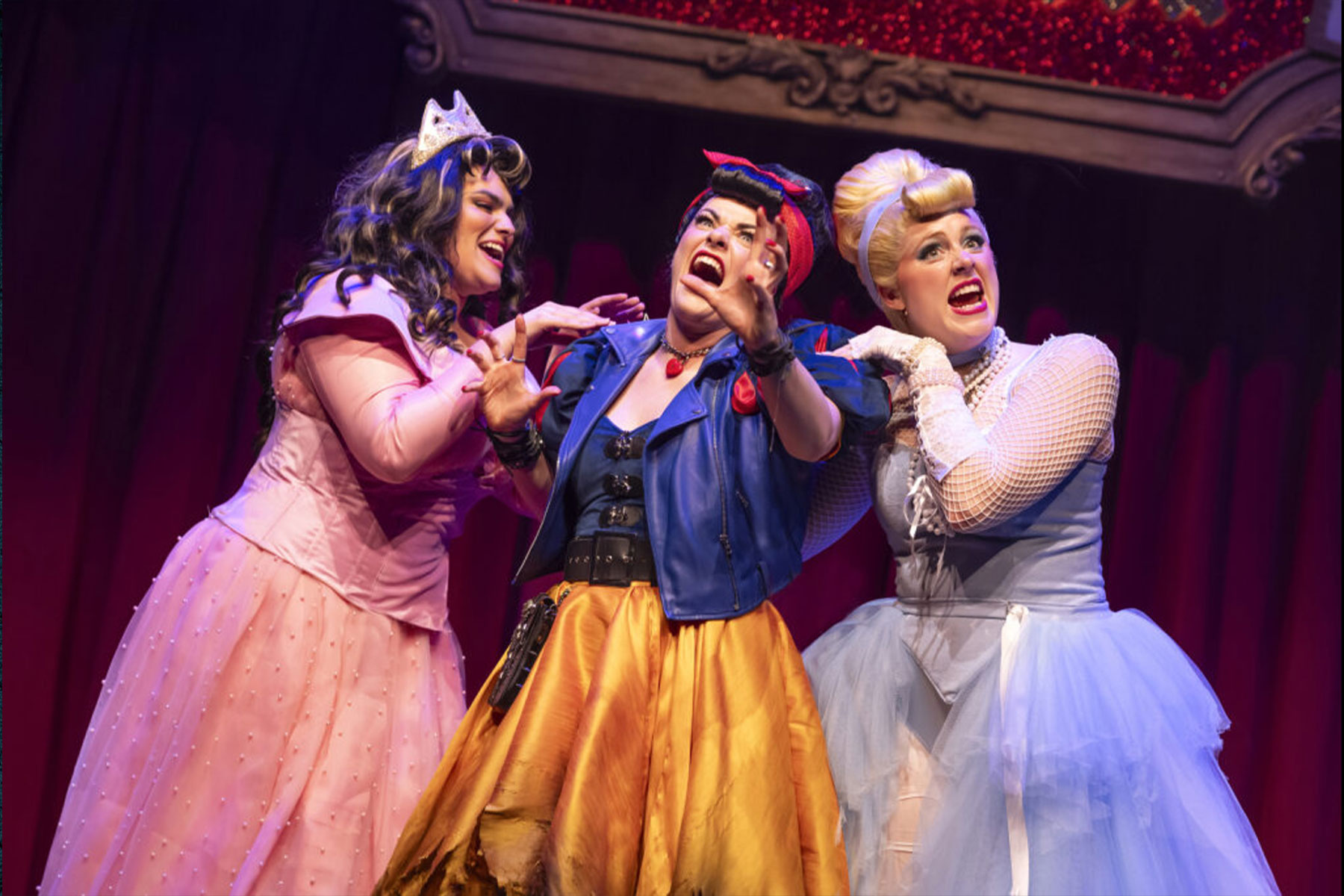 Roshaan Saulnier, Lois Glenister and Rosie Napper in Disenchanted!