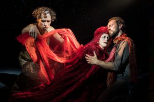 Fabian Soto Pacheco (Molina), Anna Jane Casey (Aurora) and George Blagden (Valentin), Marc Brenner