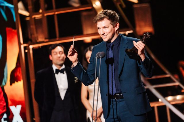 Jack Holden at the Olivier Awards, photo by Danny Kaan