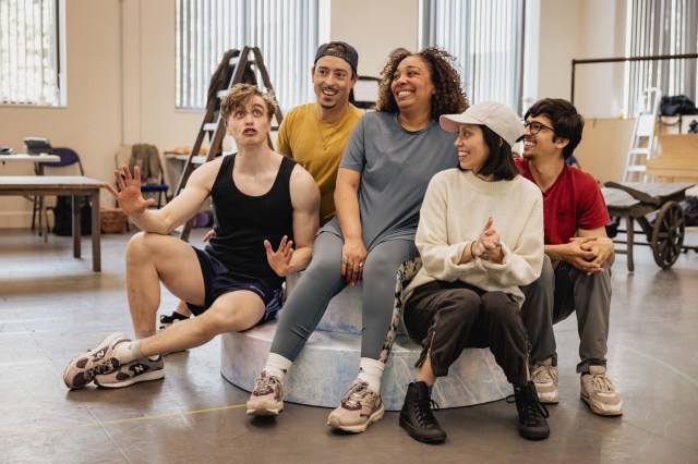James Spence, Marc Pickering, Mia Jerome, Claire Maire Hall, Luke Latchman Thespians Rehearsal Photography by Mark Senior (8)