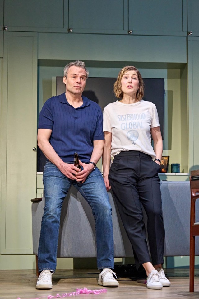 Jamie Glover (Michael) & Rosamund Pike (Jessica) in Inter Alia at the Wyndham's Theatre. (c) Manuel Harlan 165