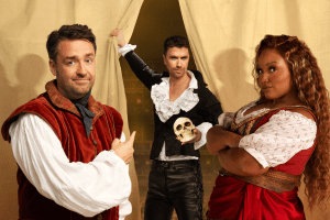 Jason Manford, Richard Fleeshman and Marisha Wallace, photo by Jay Brooks and Rich Lakos