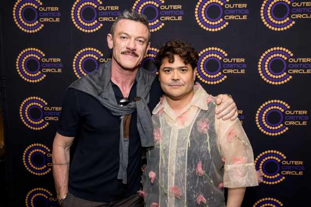 Luke Evans and Harvey Guillen