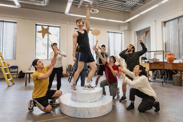 Marc Pickering, Ashley Tucker, James Spence, Curtis Patrick, Luke Latchman, Claire Marie H 2 Thespians Rehearsal Photography by Mark Senior