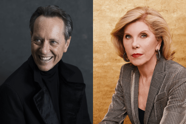 Richard E Grant and Christine Baranski, photos by Pip Seed and Emilio Madrid