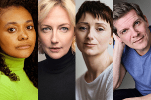 The cast of Fun Home, supplied by the production