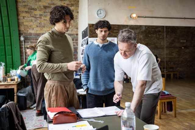 Jordan Luke Gage, Daniel Krikler and Paul Foster Redcliffe Rehearsals Images Photo credit Mark Senior 63