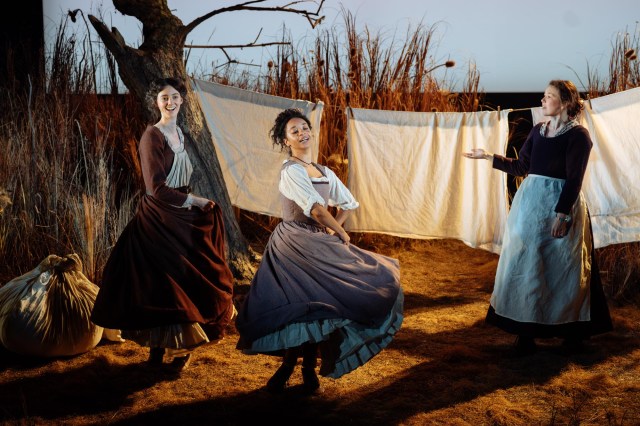 (L to R) Tanya Reynolds, Siena Kelly and Liv Hill 1536 Production Images West End Photo by Helen Murray 147