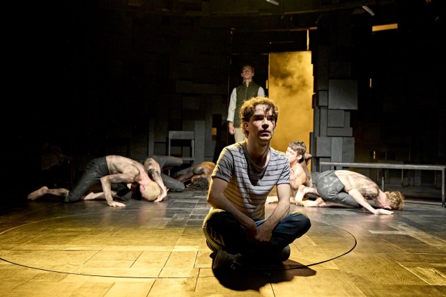 Noah Valentine (Alan Strang) and the company of Equus photo by Manuel Harlan