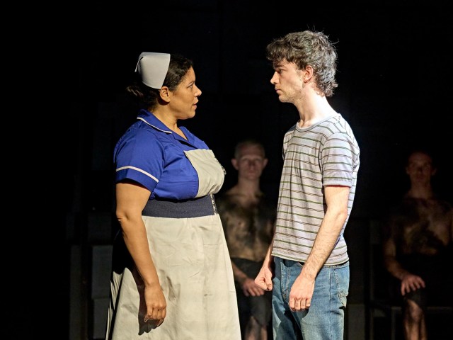Paula James (Nurse), Noah Valentine (Alan Strang) photo by Manuel Harlan