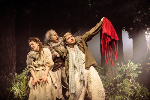 Rachel Tucker, Melanie La Barrie & Hughie O'Donnell in Into The Woods at The Bridge April 2026 01415 (Credit Johan Persson)