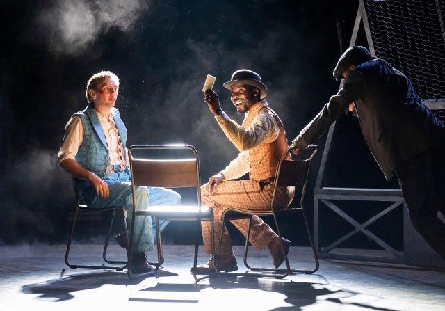 Sherlock Holmes. Joshua James (Sherlock Holmes) & Jyuddah Jaymes (Watson). Credit Tristram Kenton. 1