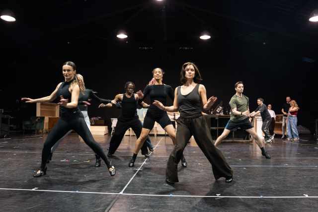 Sinatra the Musical Company in rehearsal 472