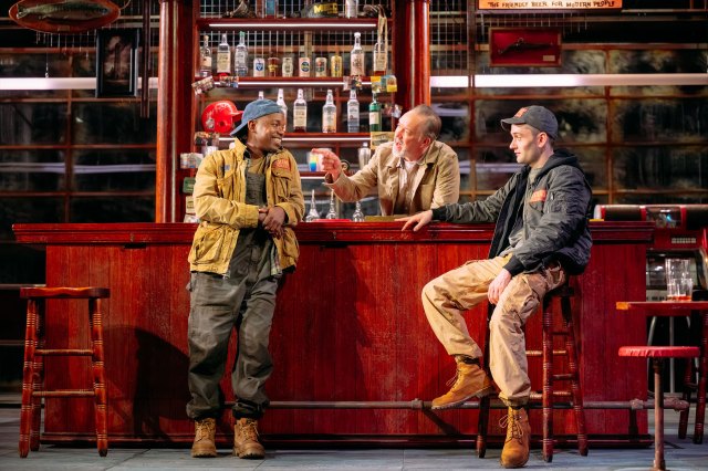 Rudolphe Mdlongwa, Christopher Middleton and Lewis MacDougall in Sweat