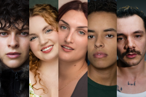 The cast of May Days, headshots supplied by the production