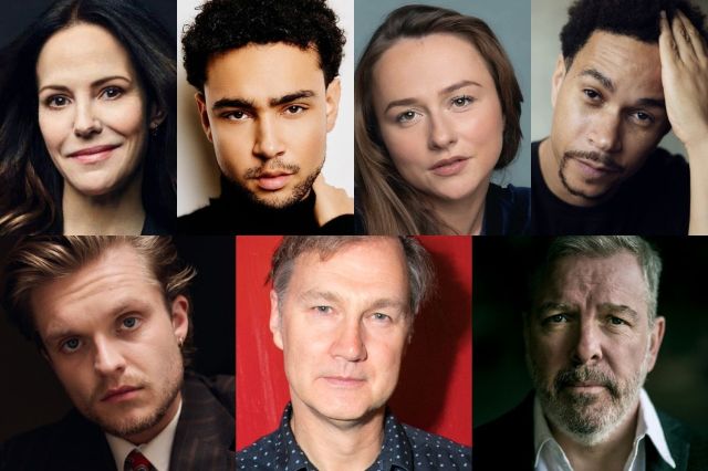 The seven strong cast of The Oresteia The seven strong cast of The Oresteia