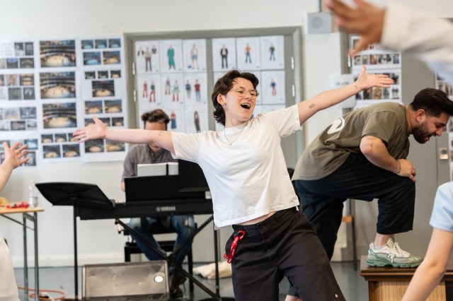 Alice Audrey O Hanlon (Medium Alison) in rehearsals for Fun Home at the Royal Exchange Theatre credit Johan Persson Alice Audrey O Hanlon (Medium Alison) in rehearsals for Fun Home at the Royal Exchange Theatre credit Johan Persson