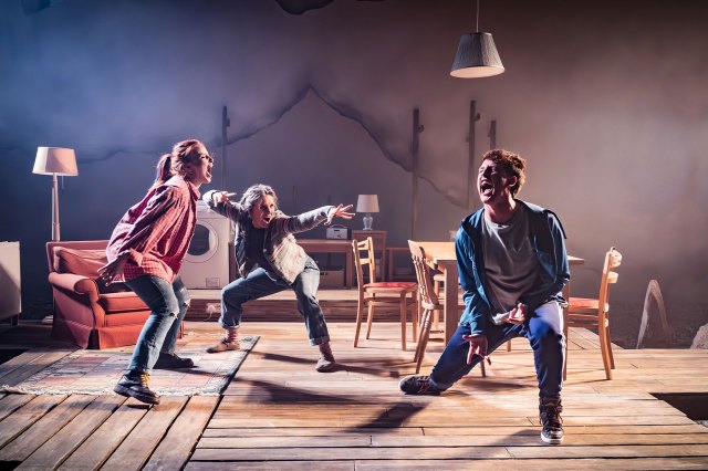 Eirlys Lovell-Jones, Vivien Parry and Alfie Llewelyn in Atlantis