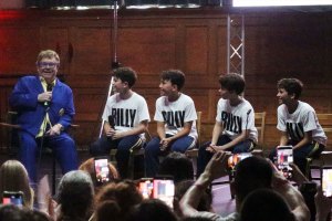 Elton John and Billy Elliot cast members