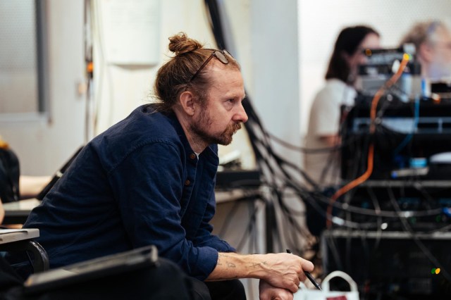 Felix Barrett in rehearsals for THE GUILTY Donmar Warehouse photo by Helen Murray