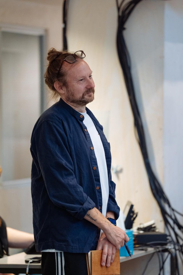 Felix Barrett in rehearsals for THE GUILTY Donmar Warehouse photo by Helen Murray(1)