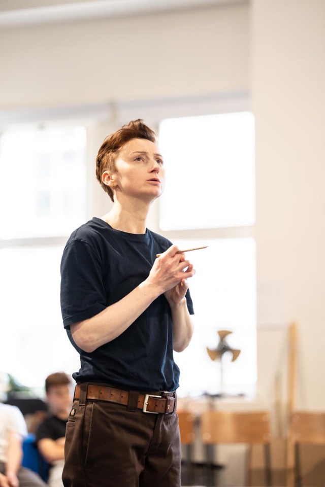 Jodie McNee (Alison Bechdel) in rehearsals for Fun Home at the Royal Exchange Theatre credit Johan Persson Jodie McNee (Alison Bechdel) in rehearsals for Fun Home at the Royal Exchange Theatre credit Johan Persson