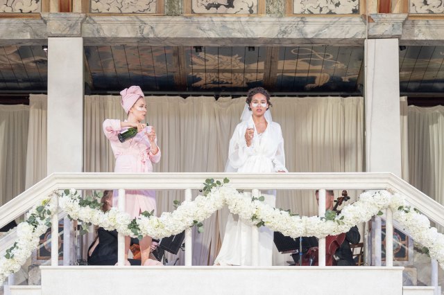 Matilda Bailes and Assa Kanouté in Much Ado About Nothing