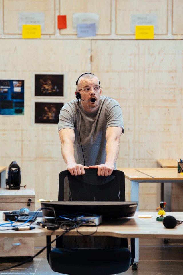 Russell Tovey in rehearsals for THE GUILTY Donmar Warehouse photo by Helen Murray(1)