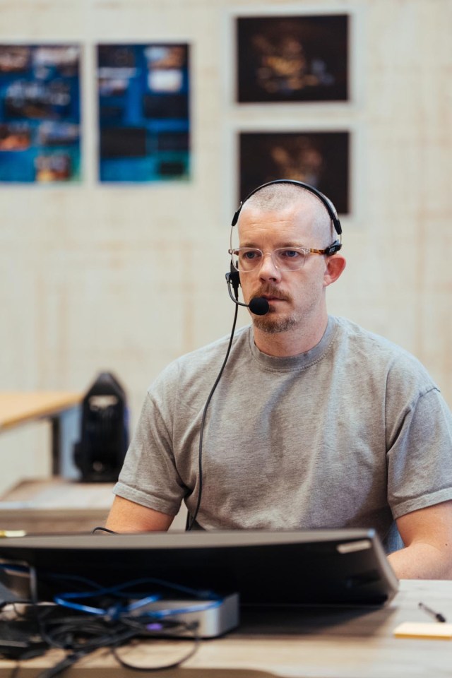 Russell Tovey in rehearsals for THE GUILTY Donmar Warehouse photo by Helen Murray(2)