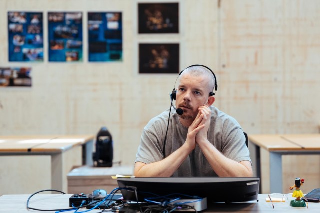 Russell Tovey in rehearsals for THE GUILTY Donmar Warehouse photo by Helen Murray(3)