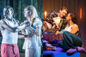 Scenes from A Midsummer Night's Dream and Hot Mess, photos by Marc Brenner and Pamela Raith
