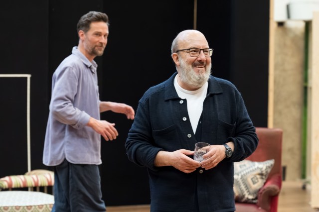 Tom Mison (Stefan) and Paul Chahidi (John) in rehearsal for The Misanthrope at the National Theatre. Photographer Marc Brenner 00867 Tom Mison (Stefan) and Paul Chahidi (John) in rehearsal for The Misanthrope at the National Theatre. Photographer Marc Brenner 00867