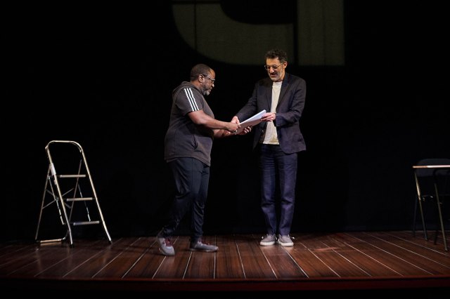 White Rabbit Red Rabbit 2 Lucian Msamati and Omar Elerian