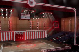 A video rendering of a set design for Disney's High School Musical