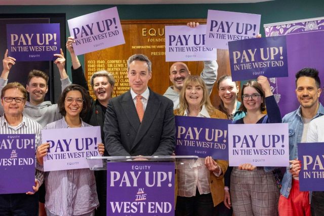 Equity's West End indicative ballot announcement, Mark Thomas Equity's West End indicative ballot announcement, Mark Thomas